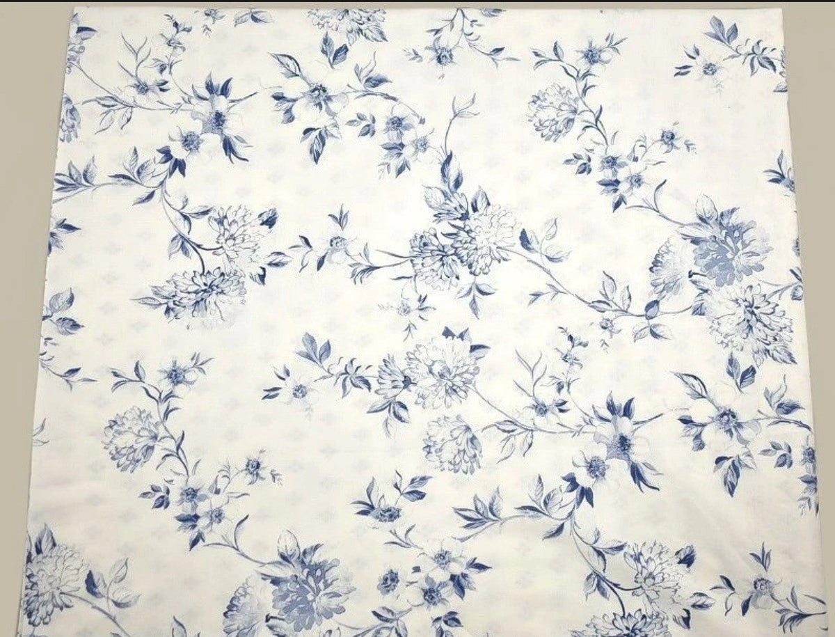 Anne De Solene Paris Malacca Cotton Percale KING Duvet Cover Bleu5