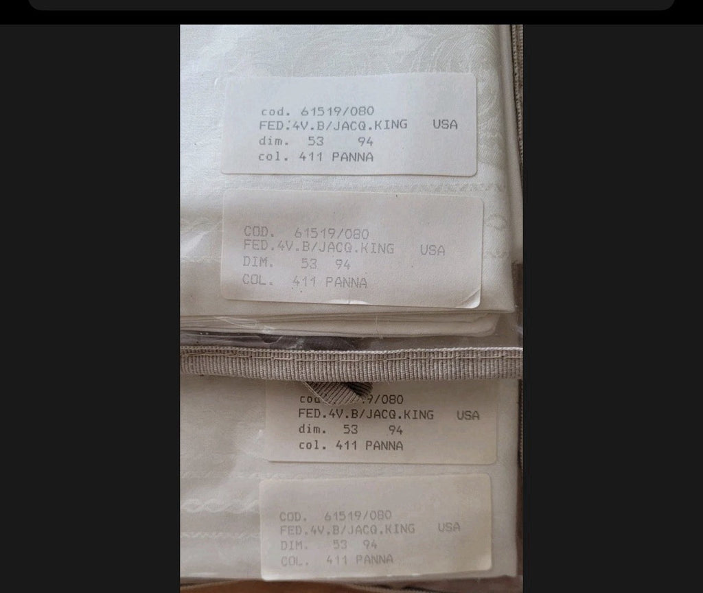 ELAYNE B. VENETIAN LINEN SHEET SET MADE  IN ITALY,8PC SET,KING,TOPAZIO JACQUARD~16