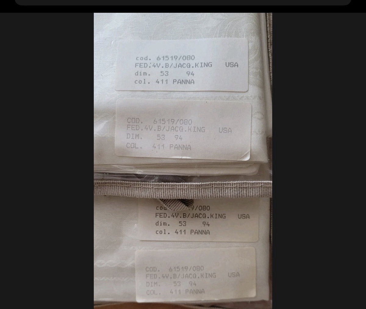 ELAYNE B. VENETIAN LINEN SHEET SET MADE  IN ITALY,8PC SET,KING,TOPAZIO JACQUARD~16
