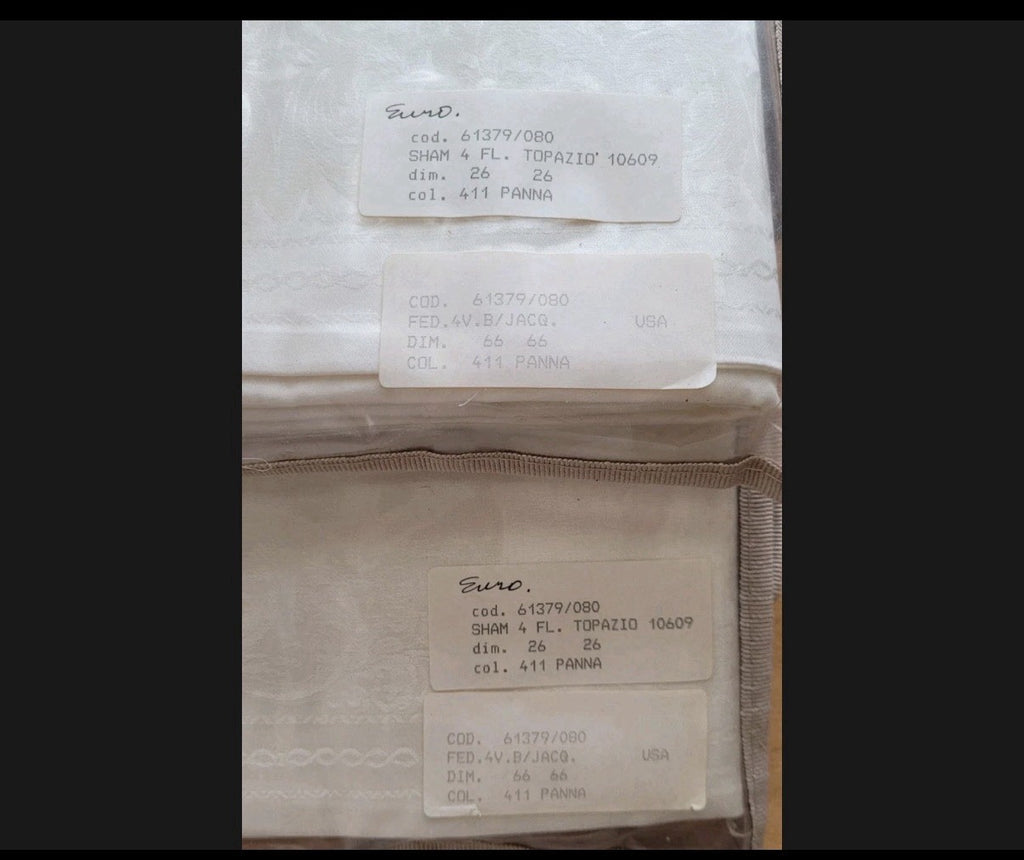 ELAYNE B. VENETIAN LINEN SHEET SET MADE  IN ITALY,8PC SET,KING,TOPAZIO JACQUARD~15