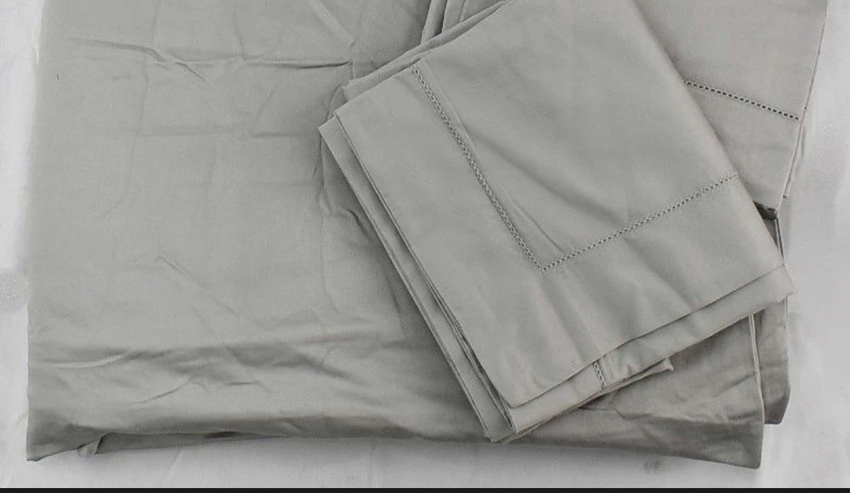 Charter Club Damask Solid 550 Thread Count KING Duvet Cover & Shams Smoke Gray1