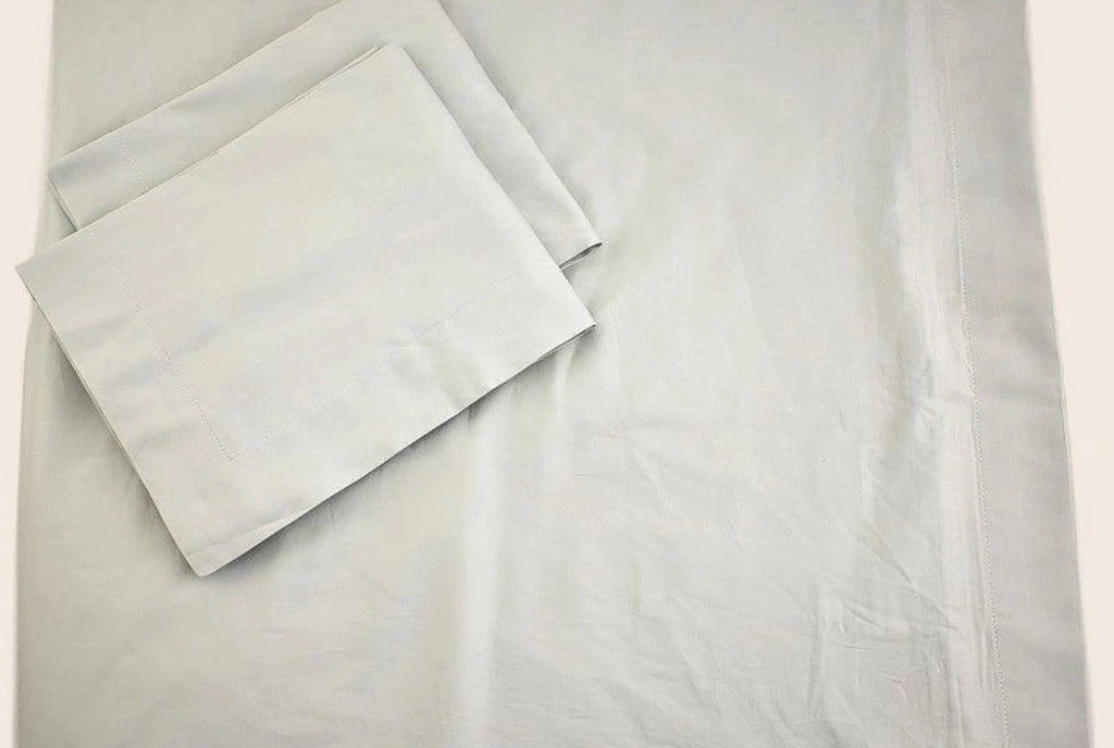 Boll & Branch Signature Hemmed Organic Cotton QUEEN Duvet & Shams Set Mist0