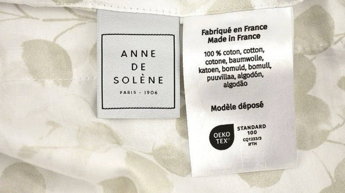 Anne De Solene Paris Rosee Cotton Sateen STANDARD Pillowcases Beige1