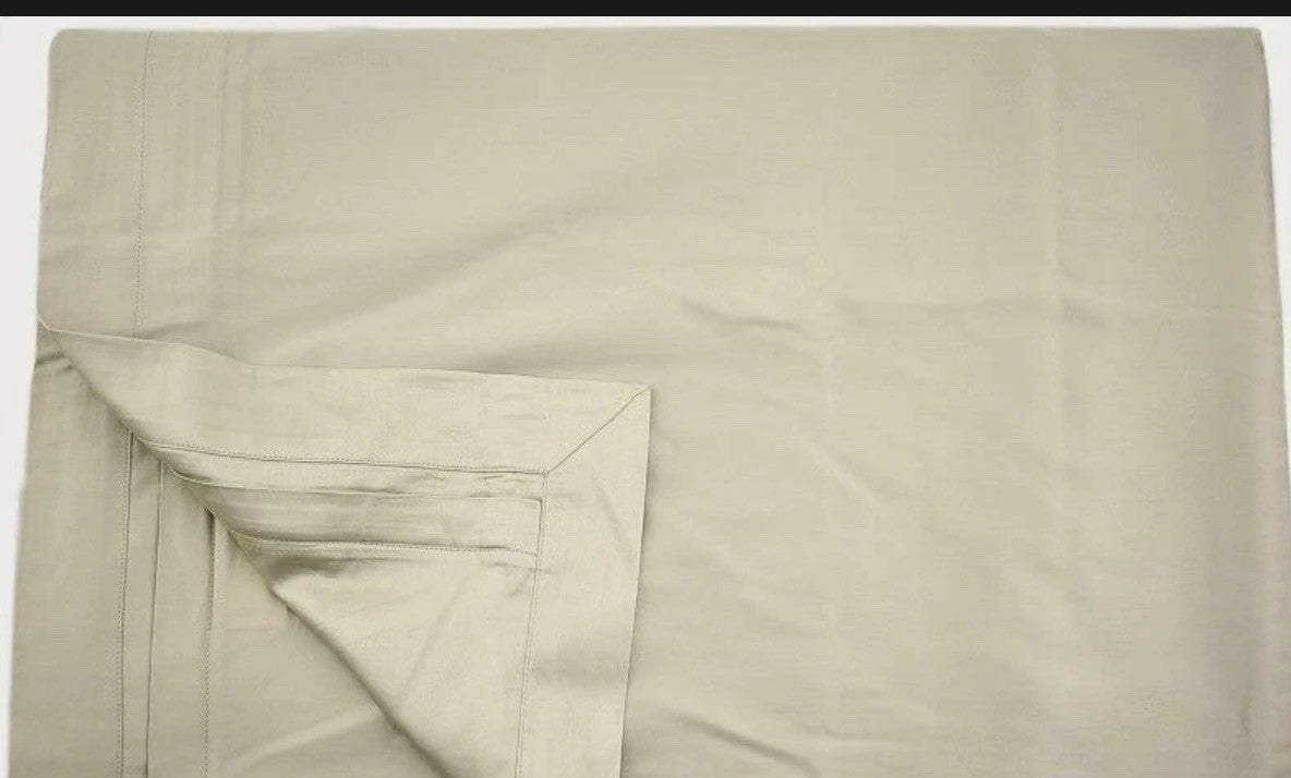 Boll & Branch Signature Hemmed Organic Cotton QUEEN Duvet Cover & Shams Oak0