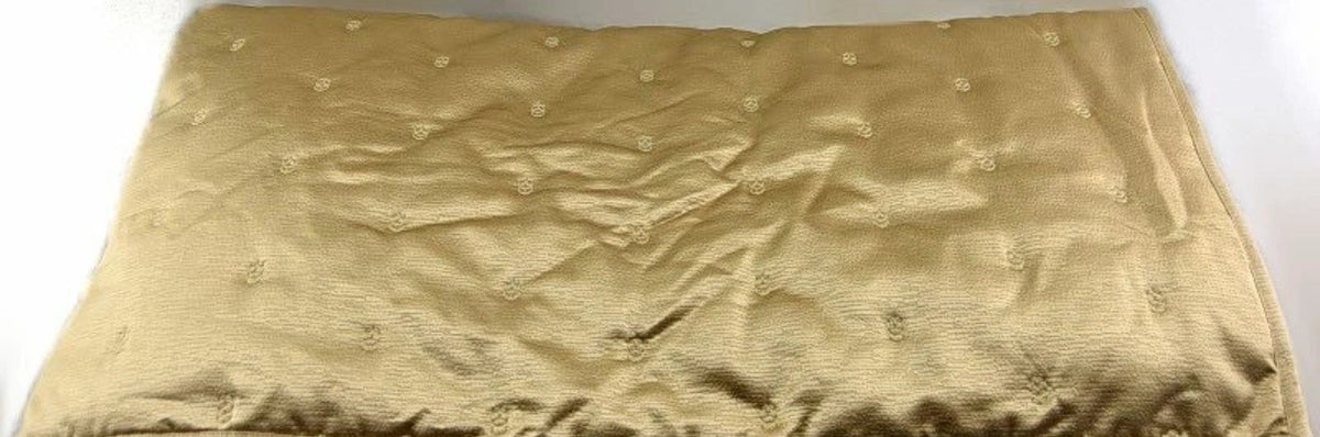 Hudson Park Collection Nouveau Gold QUEEN Quilted Coverlet Gold2