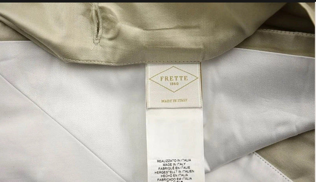 Frette 1860 Flying Cotton Sateen FULL / QUEEN Duvet Cover White / Sand3