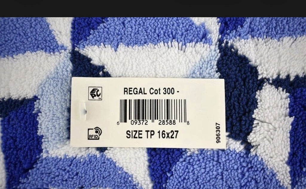 Abyss & Habidecor Regal Egyptian Giza Cotton Bath Rug 16" x 27" Blue1