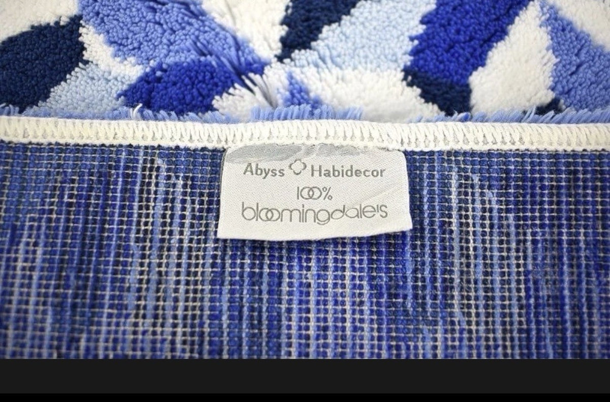 Abyss & Habidecor Regal Egyptian Giza Cotton Bath Rug 16" x 27" Blue2
