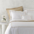 Matouk Essex King Sheet Set/Duvet/2 Xtra Cases/Wht Champagne/MSRP 855.00/7 Items0