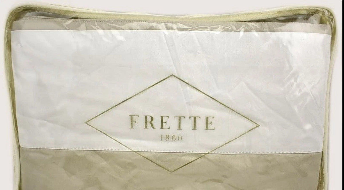 Frette 1860 Flying Cotton Sateen FULL / QUEEN Duvet Cover White / Sand0