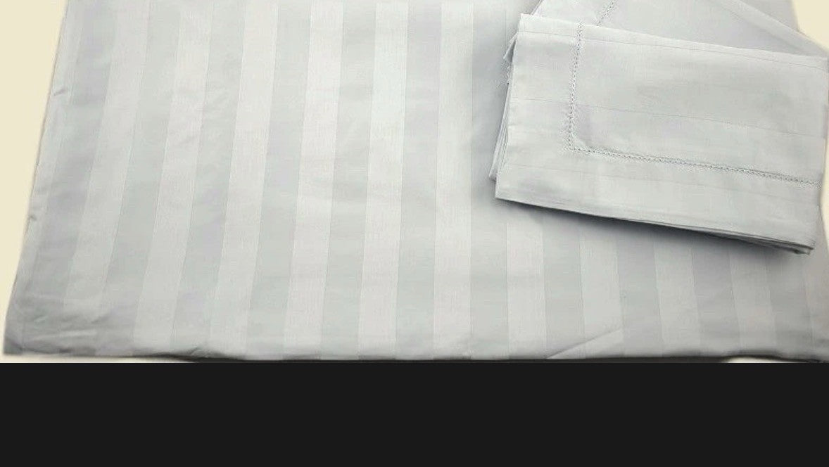 Charter Club Damask Stripe 550 Thread Count FULL / QUEEN Duvet Set Set Vapor2