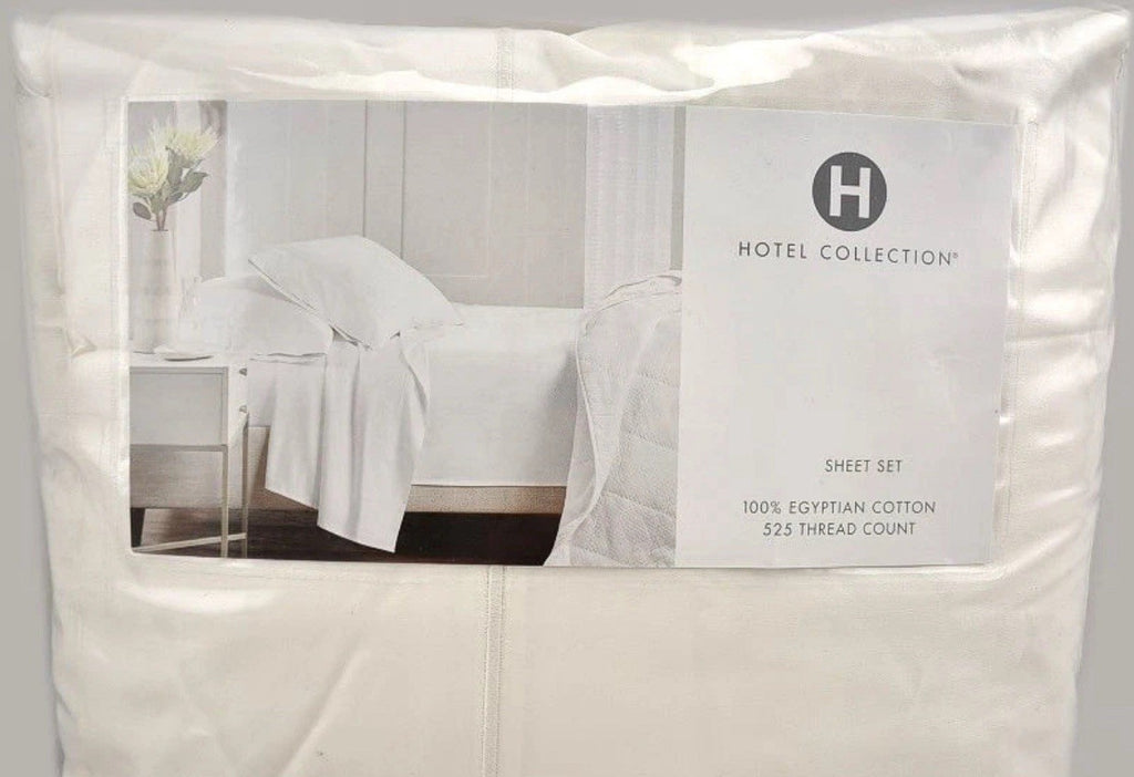 Hotel Collection 525 Thread Count Cotton FULL Sheet Set Ivory0