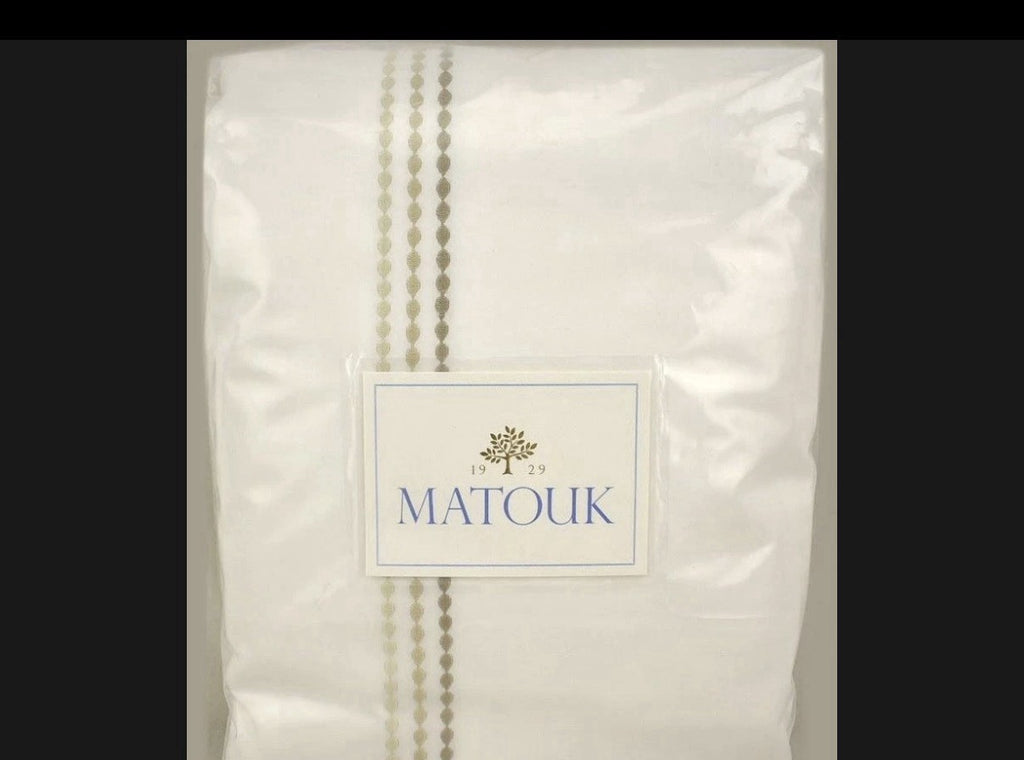 Matouk Amara Triple Pearl Cotton Sateen KING Duvet Cover Beach.NWT1