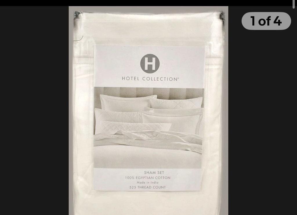 Hotel Collection 525 Thread Count KING Pillowshams White / White0