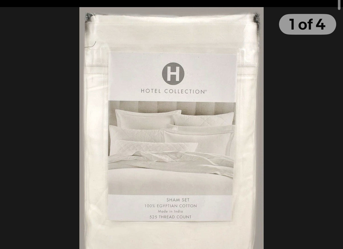 Hotel Collection 525 Thread Count KING Pillowshams White / White0