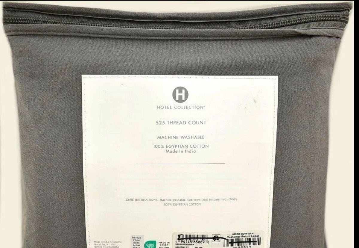 Hotel Collection 525 Thread Count Egyptian Cotton QUEEN Sheet Set Mist1