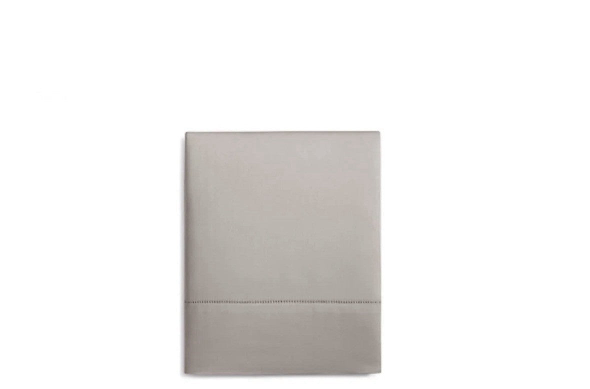Hudson Park Collection 600TC Cotton Sateen Solid Flat Sheet - FULL - Silver Gray2