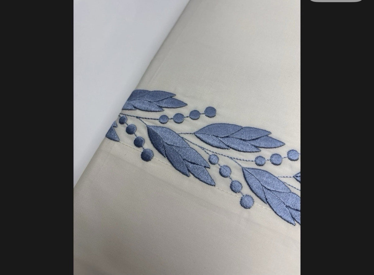 Hamburg House Embroidered Ivory King Flat2