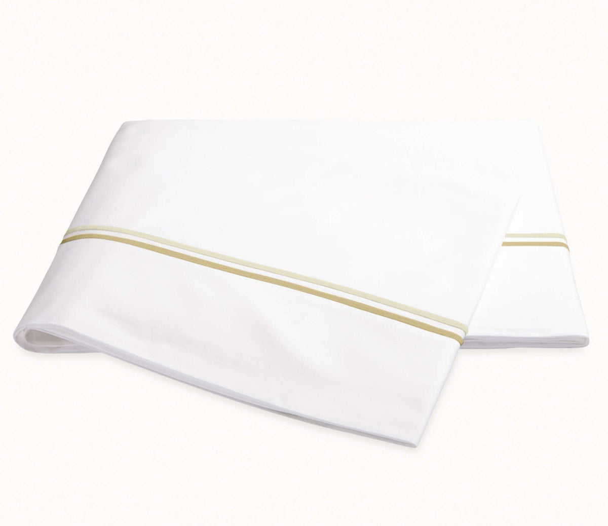 Matouk Essex King Sheet Set/Duvet/2 Xtra Cases/Wht Champagne/MSRP 855.00/7 Items1