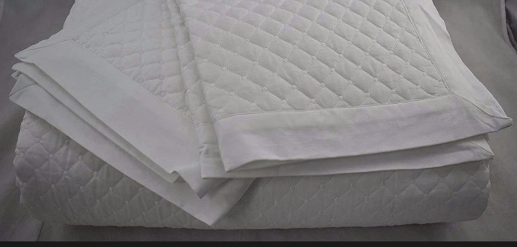 Charter Club Damask Quilted Solid FULL / QUEEN Coverlet & Shams Set White1