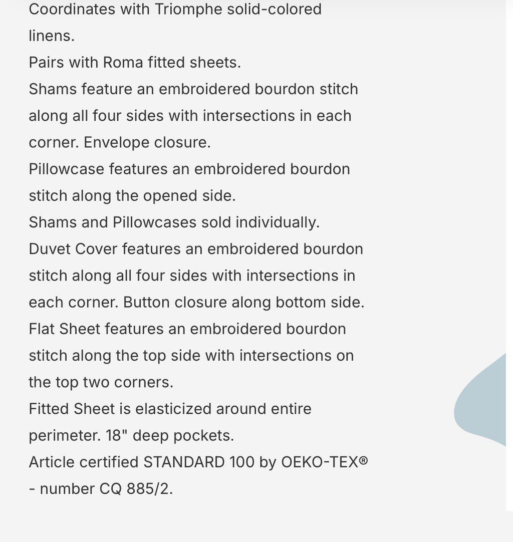 Yves Dolerme Athena King Sheet Set/Duvet/2 Xtra King Cases/Wht/MSRP 1890.00/7 Pc8