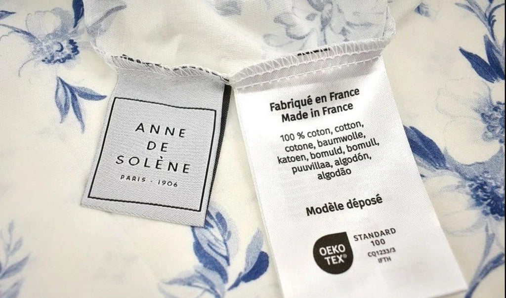 Anne De Solene Paris Malacca Cotton Percale KING Duvet Cover Bleu6