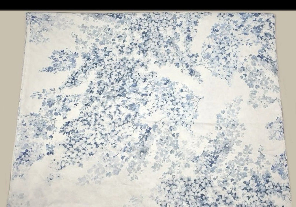 DEA Luxury Linens Glicine Floral Print QUEEN Duvet Cover Ice Blue2