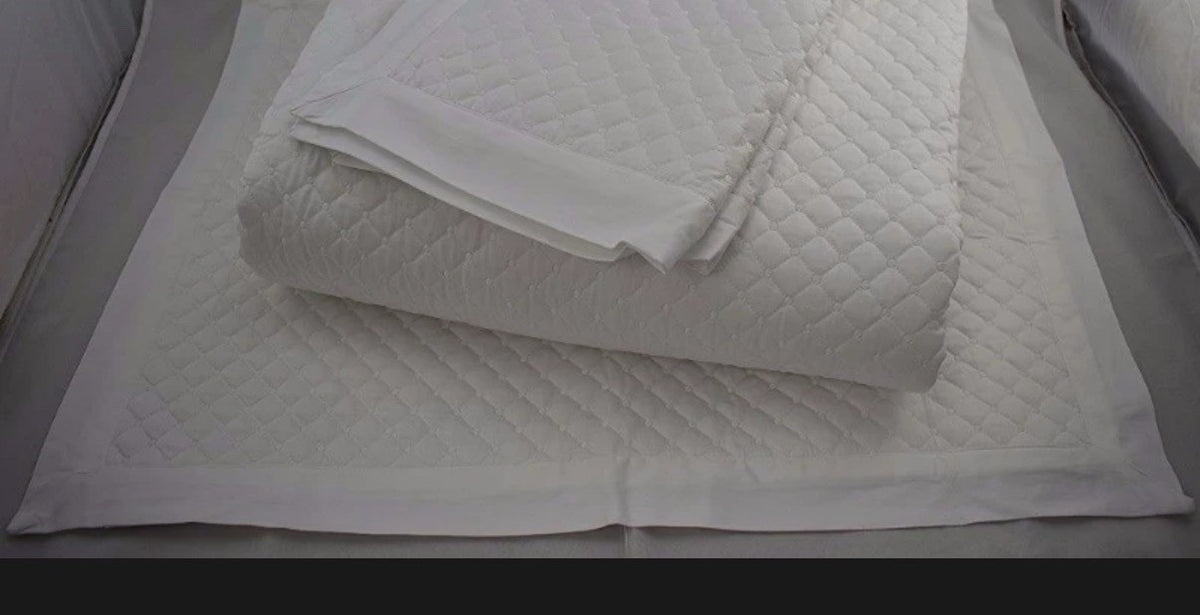 Charter Club Damask Quilted Solid FULL / QUEEN Coverlet & Shams Set White2