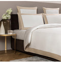 Frette 1860 Flying Cotton Sateen KING Duvet Cover White / Sand0