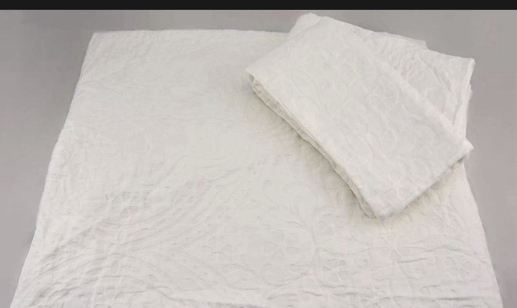 Charter Club Damask Designs Lace Medallion TWIN Duvet & Shams Set White2