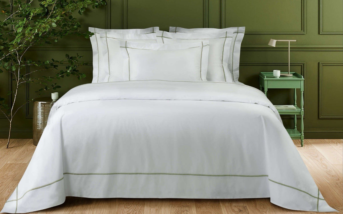 Yves Dolerme Athena King Sheet Set/Duvet/2 Xtra King Cases/Wht/MSRP 1890.00/7 Pc0