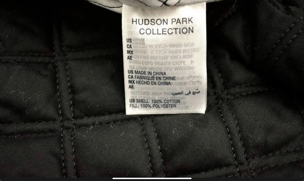 Hudson Park Collection Double Diamond KING Quilted Pillowshams Black1