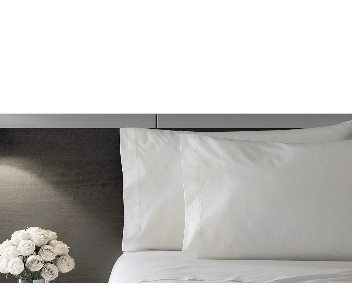 Vera Wang Luxury 400 Thread Count Sateen KING Sheet Set White2