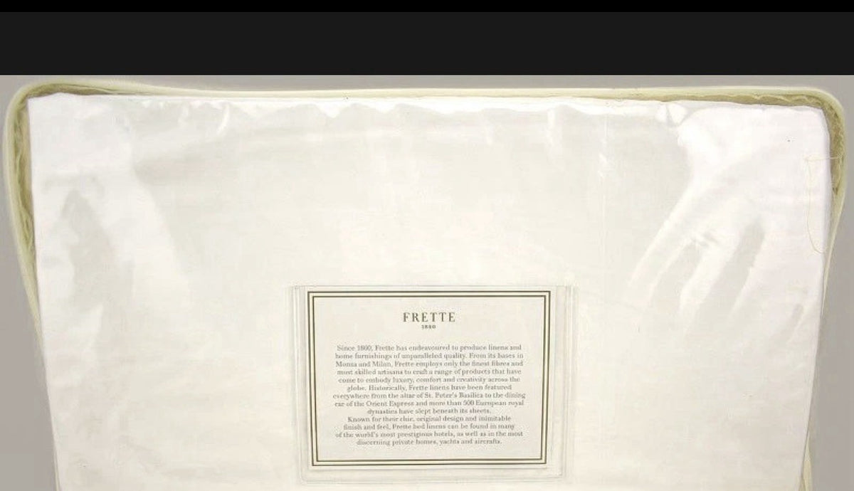 Frette 1860 Cotone Cotton Sateen KING Fitted Sheet Solid White1