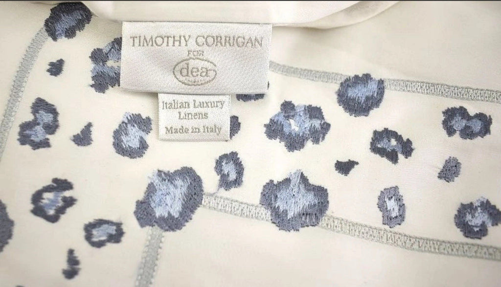 Timothy Corrigan For DEA Luxury Linens Animale Embroidered Duvet Cover QUEEN4