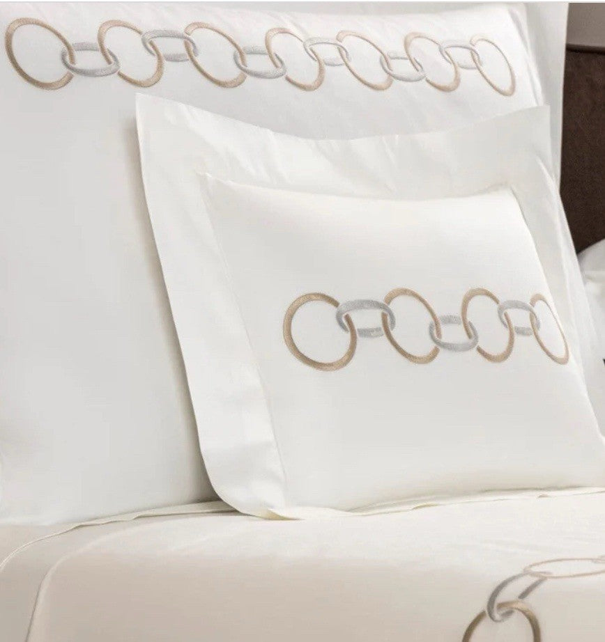 Frette Links Boudoir Sham/Savage Beige0