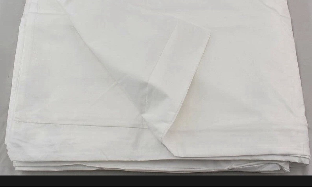 Hotel Collection Italian Percale FULL / QUEEN Duvet & Pillowshams Set White0