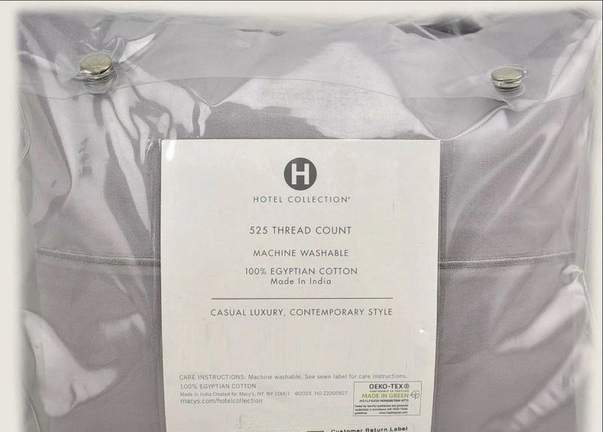 Hotel Collection 525 Thread Count Egyptian Cotton FULL Sheet Set Gray1