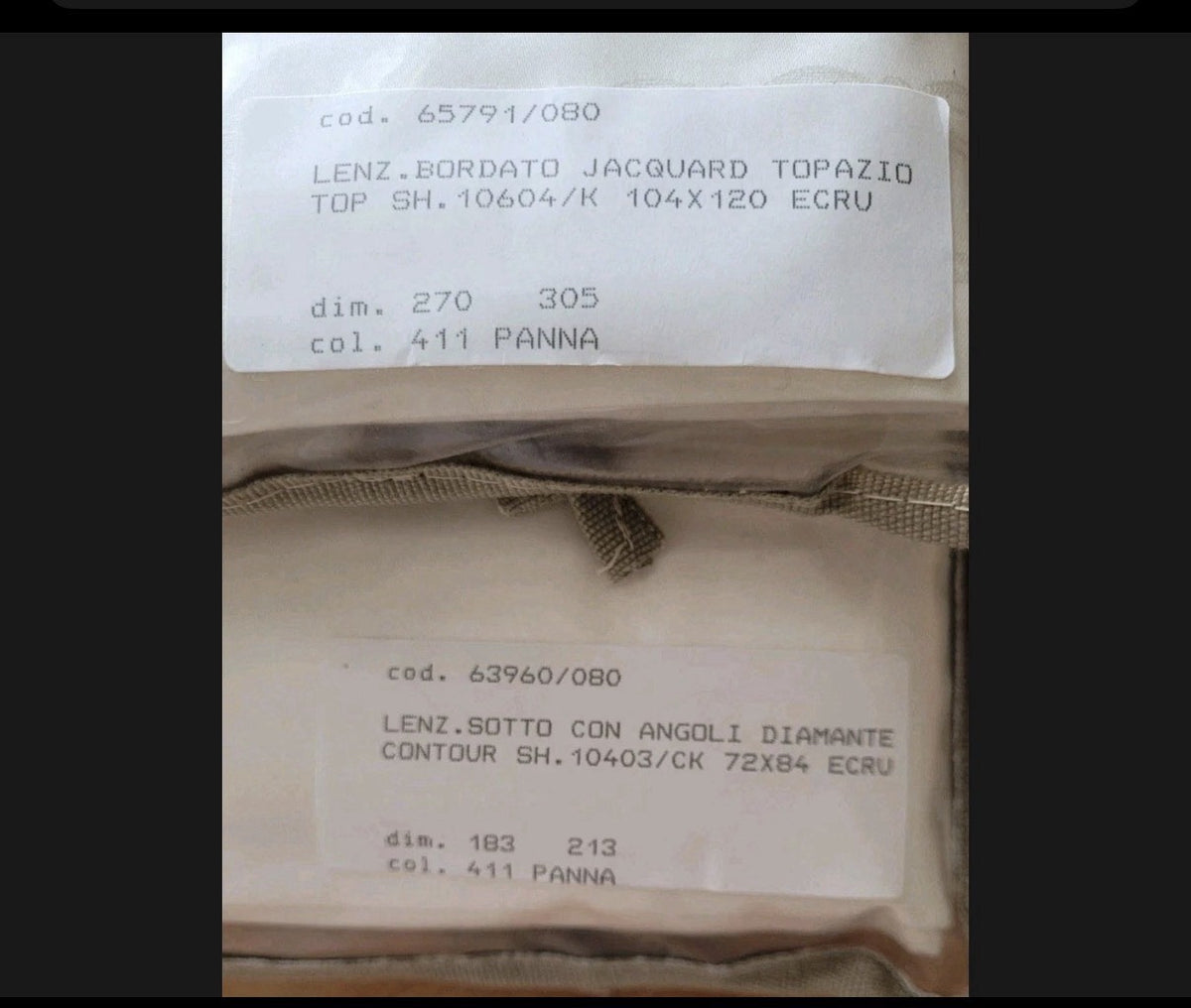ELAYNE B. VENETIAN LINEN SHEET SET MADE  IN ITALY,8PC SET,KING,TOPAZIO JACQUARD~14