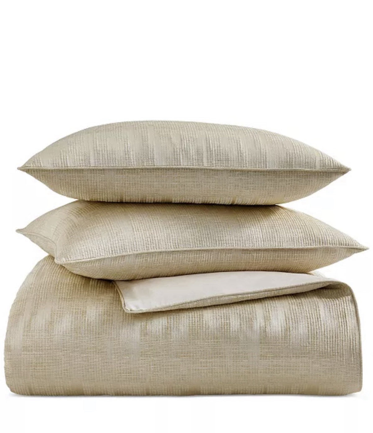Hotel Collection Gilded Stripe FULL / QUEEN Comforter & Shams Set Gold2