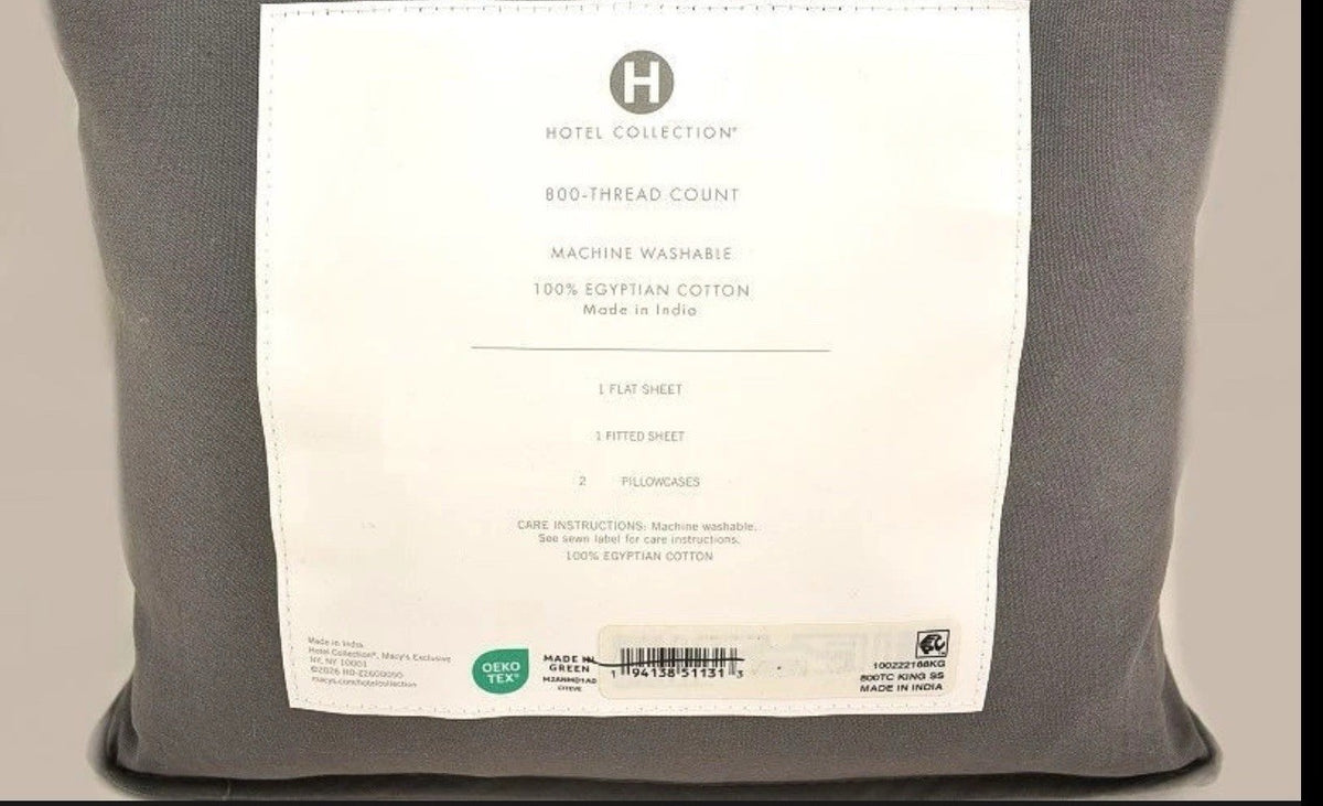 Hotel Collection 800 Thread Count Egyptian Cotton QUEEN Sheet Set White1
