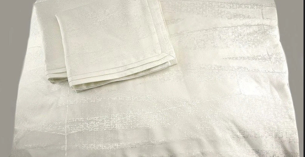 Hotel Collection Fractured Geo FULL / QUEEN Duvet Cover & Shams Set White0