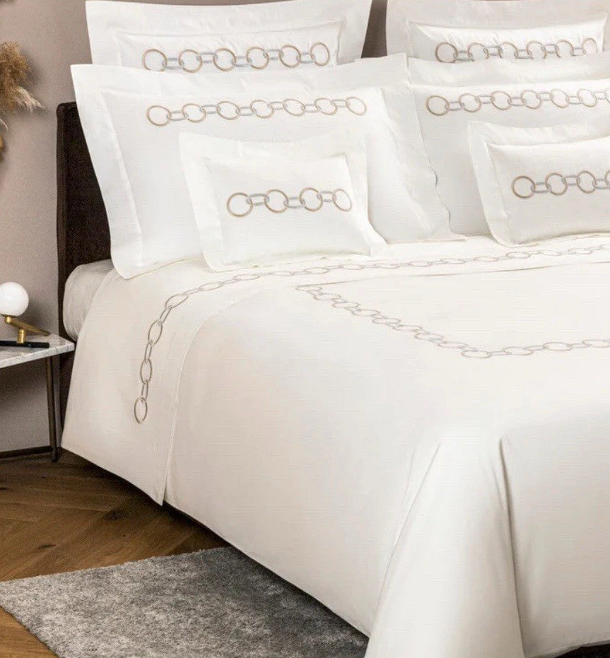 Frette Links Boudoir Sham/Savage Beige2