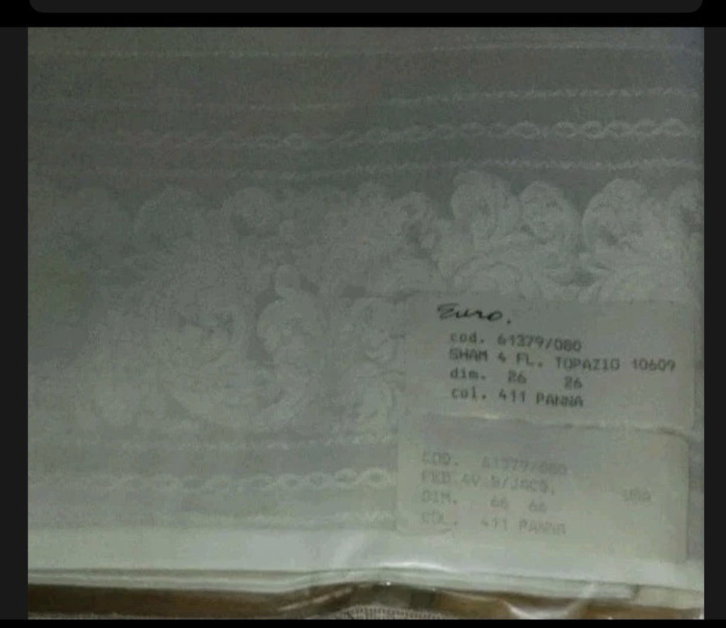 ELAYNE B. VENETIAN LINEN SHEET SET MADE  IN ITALY,8PC SET,KING,TOPAZIO JACQUARD~2